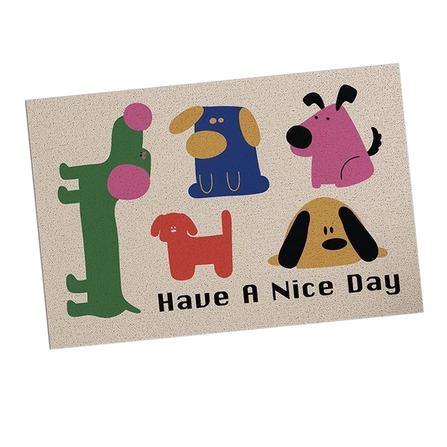 (Type 1 40x60cm/15.7x23.6in)Door Mat Cute Pattern High Toughness Resist Dirt