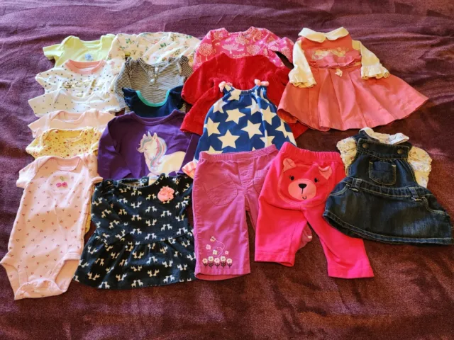 20pc Newborn/ 0-3 Months Lot Of Clothes Carters, Gerber Onesies, Baby Gap  #20