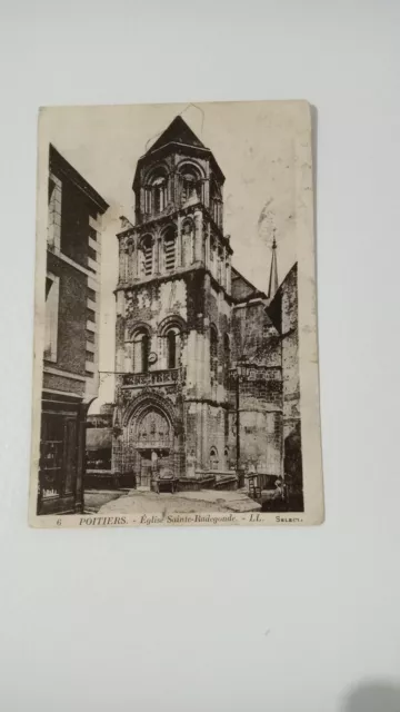 carte postale ancienne POITIERS -EGLISE SAINTE RADEGONDE FRANCE