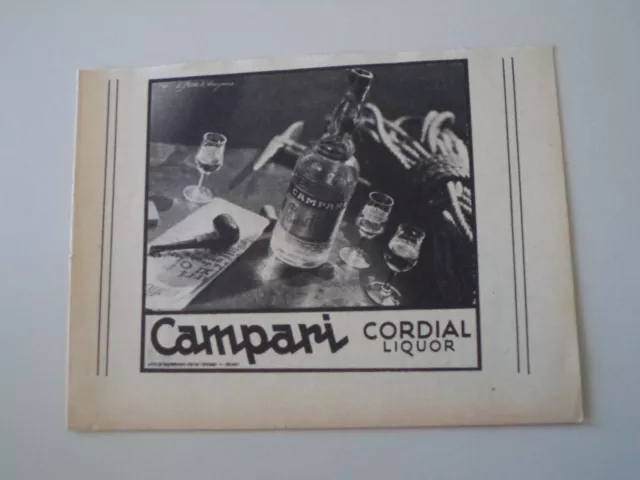 advertising Pubblicità 1947 CAMPARI CORDIAL LIQUOR