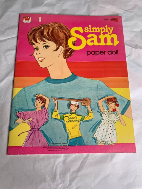 Simply Sam Samantha Uncut Vintage 1980s 13” Book Fresh Clean Unused