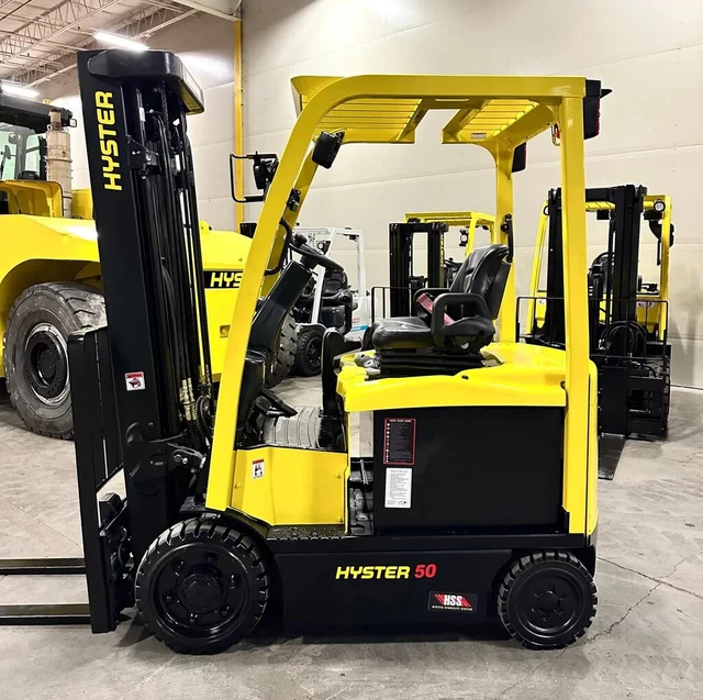 2017 Hyster E50XN 5000 LB 3 Stage Mast Electric Cushion Forklift - Reconditioned