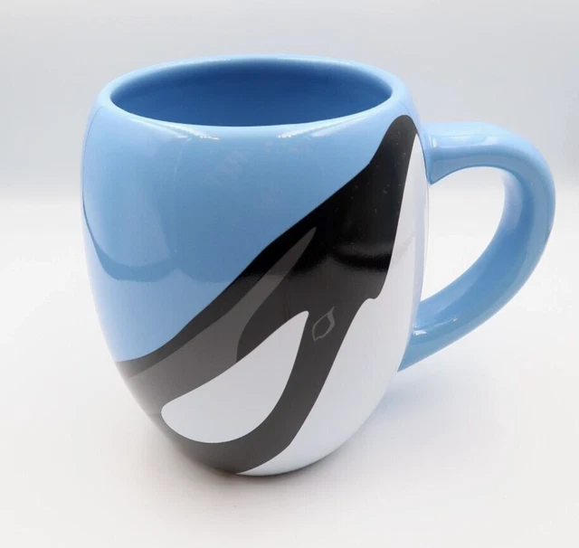 Mug Seaworld Sea World, Blue Ceramic, Whale, Made in China Coffee Tea
