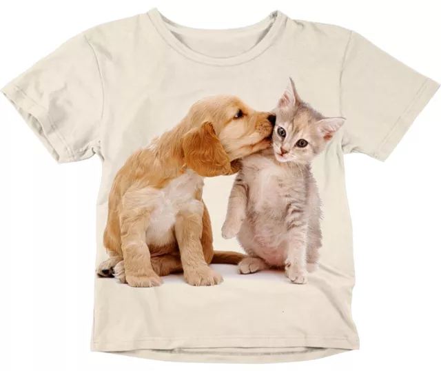 Puppy Kitten Dog Cat Cute Kids Boys Girls tshirt Childrens T-Shirt