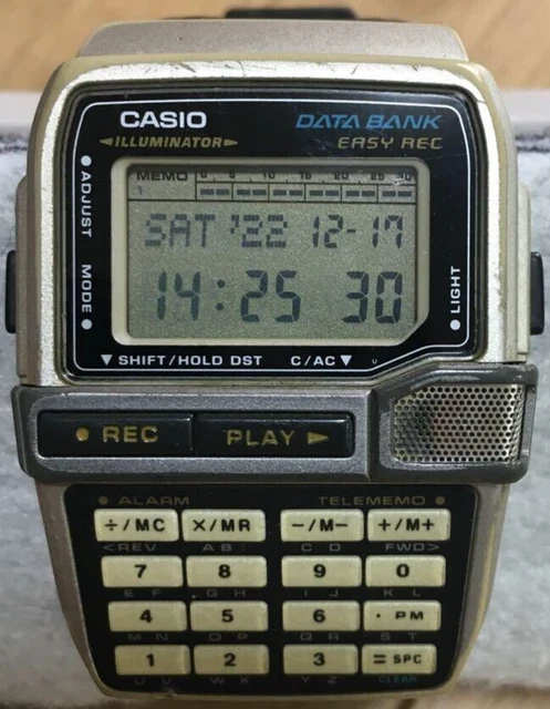 CASIO DATA BANK DBC-V500 Quartz Digital EASY REC ILLUMINATOR Used From Japan