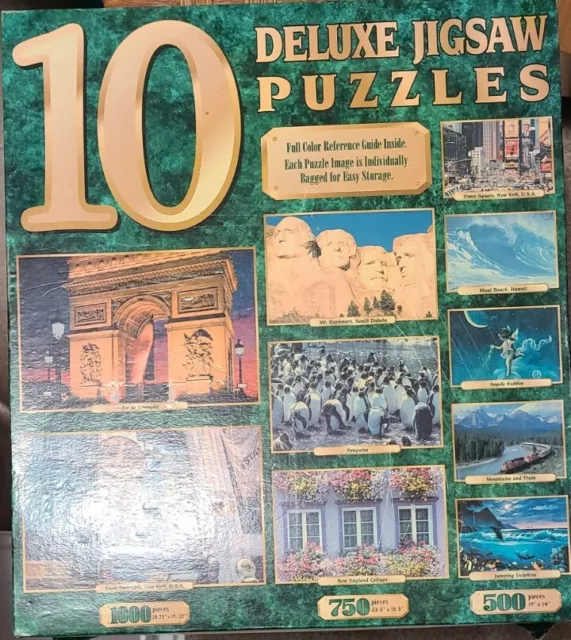 10 Sure Lox Picture Deluxe Jigsaw Puzzles 6750 Total Pieces Mount Rushmore Ocean
