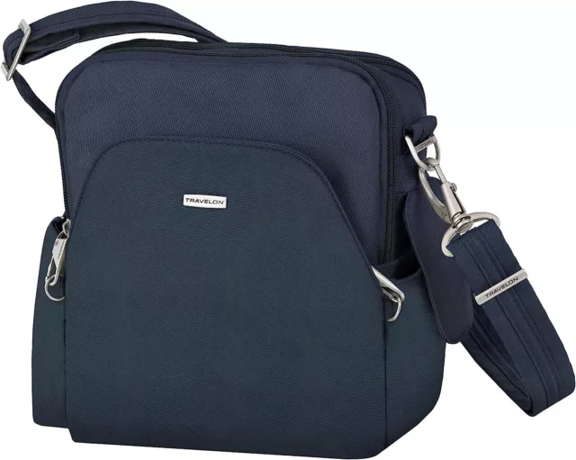 Travelon Anti-Theft Classic Messenger Bag, Midnight, One Size