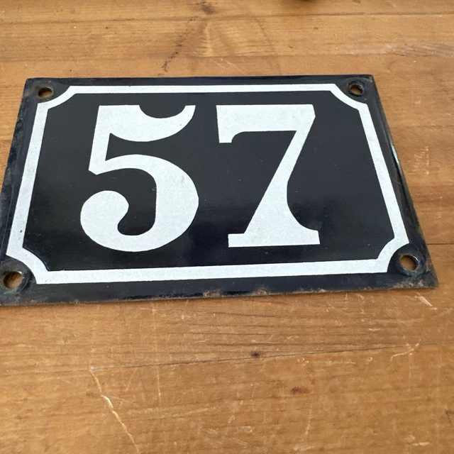 Plaque émaillée numéro de rue - - boutique en ligne de brocante