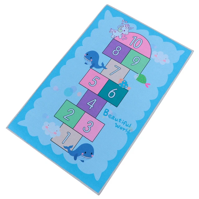 Tappetino da pavimento decorativo hopscotch tappetino gioco da terra antiscivolo per bambini