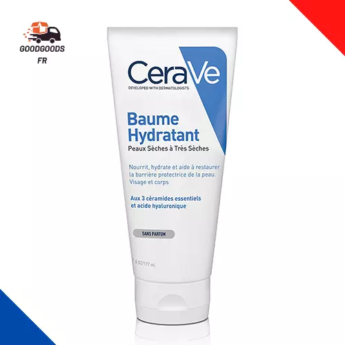 CeraVe Baume Hydratant, Crème Hydratante 48h Corps, Visage, Mains 177ml