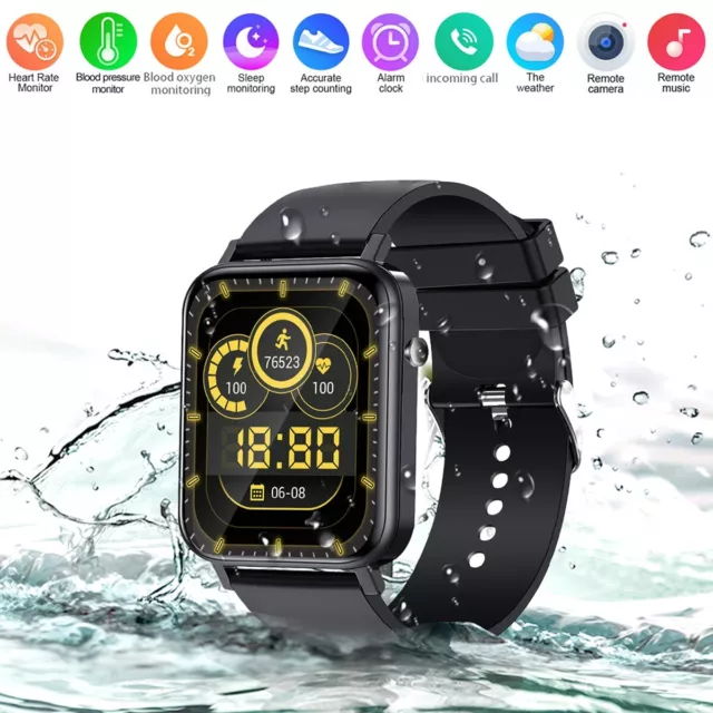 Smart Watch Heart Rate Blood Pressure Oxygen Sport Tracker Touch Screen Bracelet