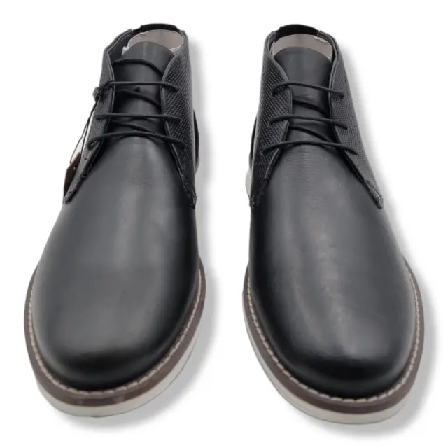 CREVO MENS CRAIG Leather Lace-Up Black Toe Oxfords Shoes Sz 9.5 $50.00 ...