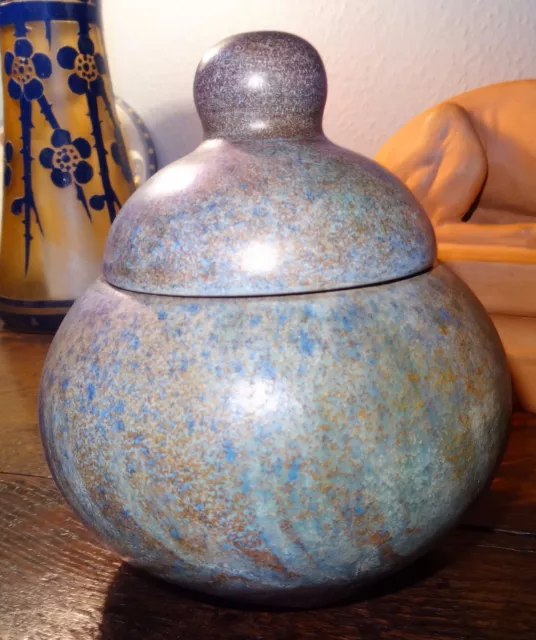 Pot couvert céramique la grange aux potiers René et Madeleine de Valence