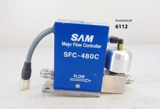 SAM SFC-480C Mass Flow Controller, He 20sccm *used working