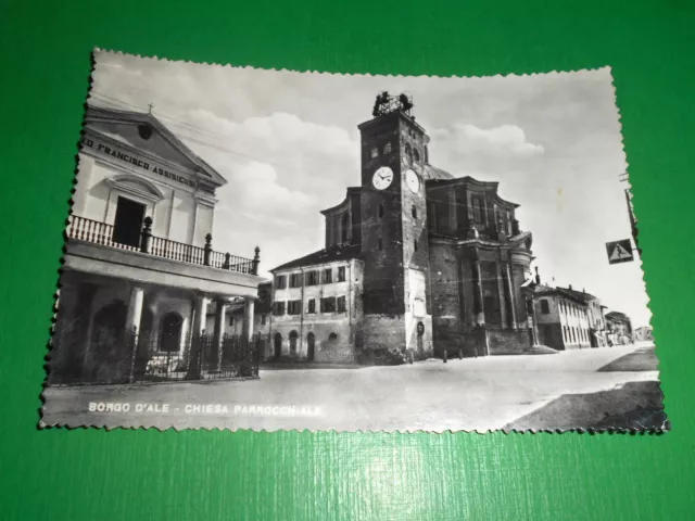 Cartolina Borgo d' Ale - Chiesa Parrocchiale 1957.