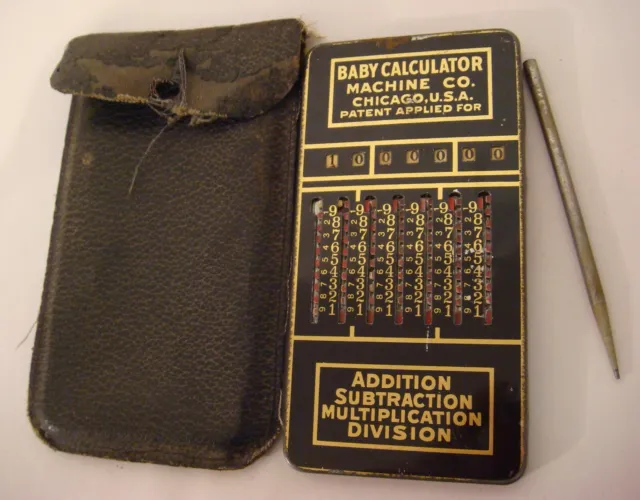 Antique Baby Calculator Machine Co. Adding Machine