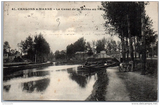 51 CHALONS SUR MARNE - le canal de la marne au rhin.