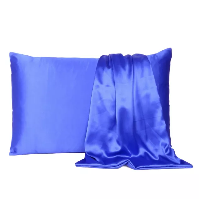 Satin Silk Pillowcase Pillow Case Cover King Queen Standard Cushion Cover New