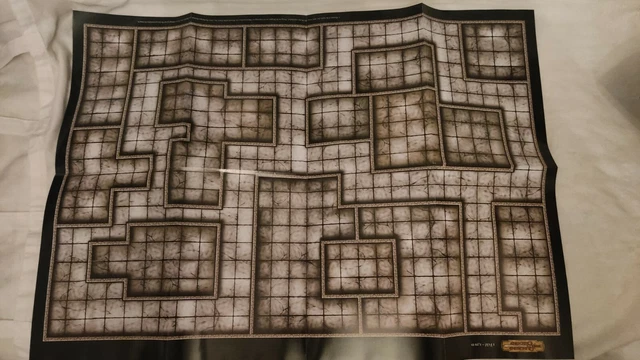 D&D TSR DUNGEONS & Dragons Doppelseitige Karte A2 Map Kerker Spielpaln