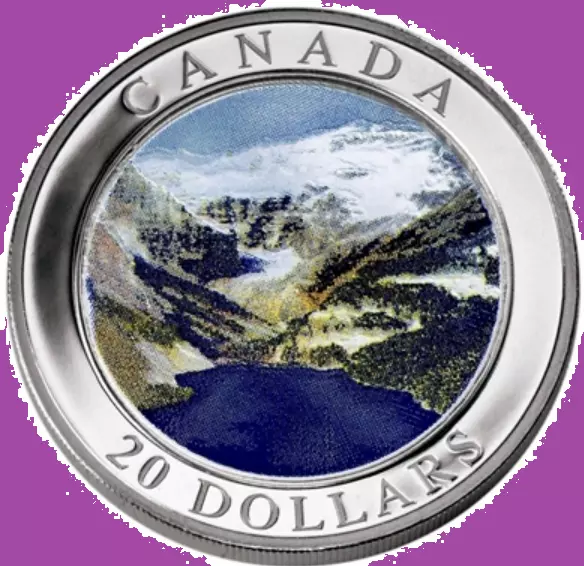 2003 Canada Natural Wonders - Rockies $20 Silver 99.99% Coin Mint Set UNC (JC)