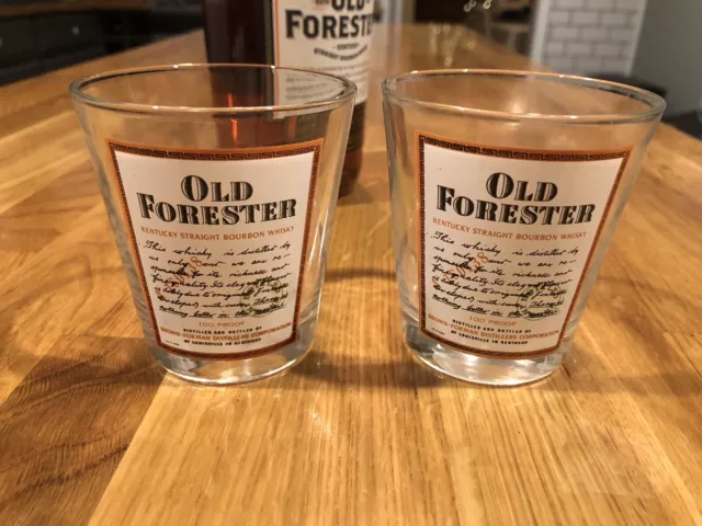Old Forester Kentucky Straight Bourbon Whisky 7oz  Rocks Glass Set