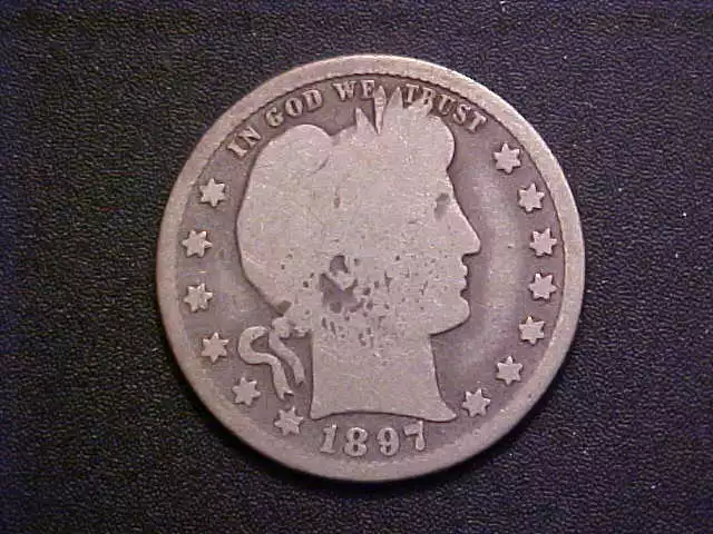 1897-O Barber Silver Quarter -Very Nice Key Date Circ Collector Coin!-d7388qxxx
