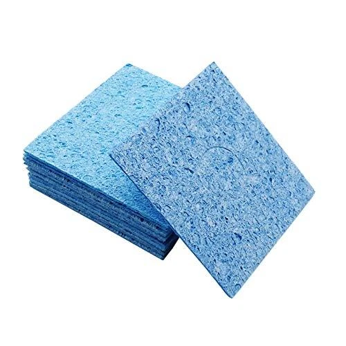 10 Pcs Soldering Iron Special High Temperature Spongewith Holes 60mm X 60mm X 10