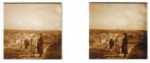 Family ID City c1930 Photo Stereo Glass Plate Vintage V33L19n1 2