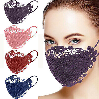 10x Lace MASK Delicate Lace Applique Washable and Reusable Mouth Cover Face Mask