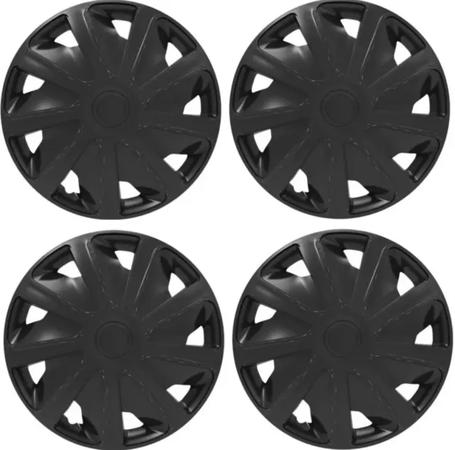 Citroen Dispatch Relay 16" Deep Dish Black Wheel Trims Hub Caps Full Set Fits