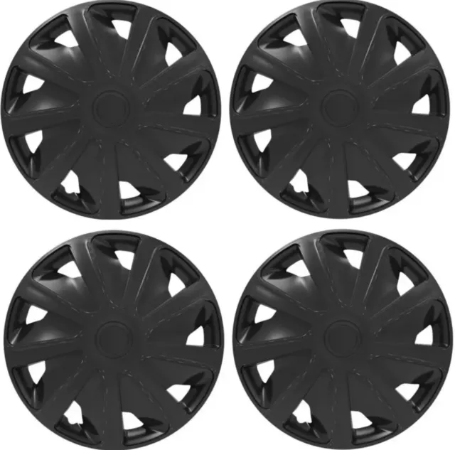 Iveco Daily 16" Deep Dish Black Wheel Trims Hub Caps Cover Full Set Fits R16