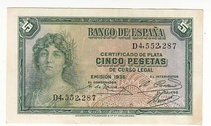 Espagne 5 Pesetas 1935 Neuf (Usa) Eue167