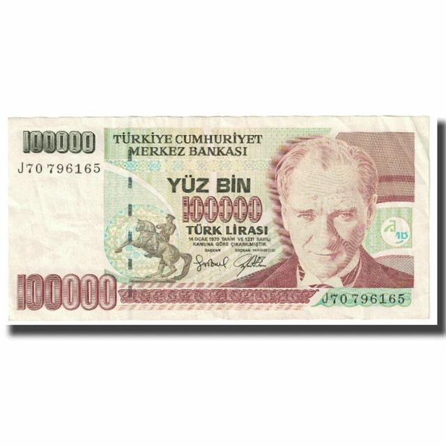 [#622749] Banknote, Turkey, 100,000 Lira, 1970, 1970-10-14, KM:206, EF(40-45)