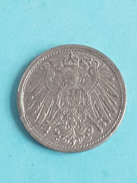 10 Pfennig 1921 Zink Deutsches Reich German Empire Prägefehler 2