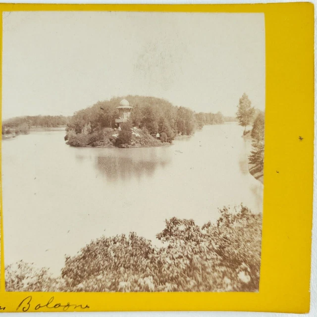 Bois de Boulogne Paris Park Stereoview c1870 French Antique France Photo B1724
