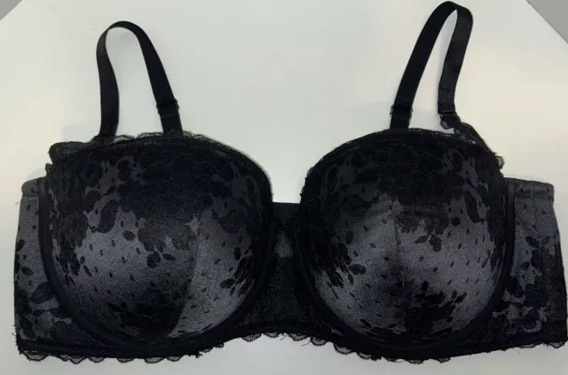 Torrid Curve Size 46 DDD Black Lace Convertible Strap Under Wire Bra