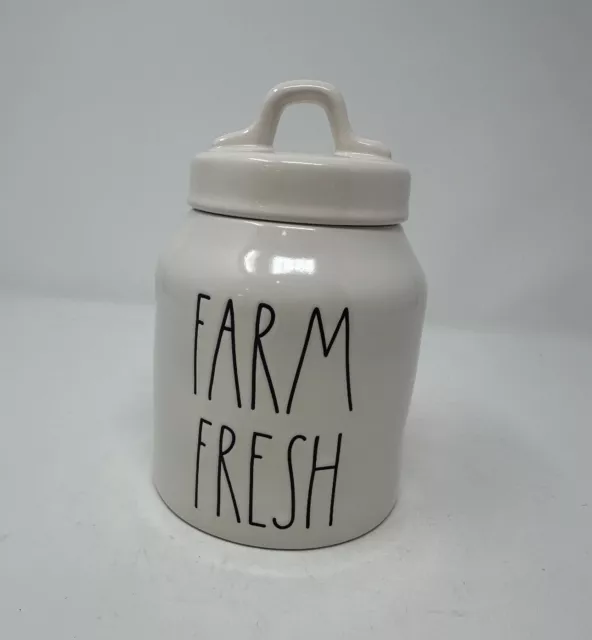 Rae Dunn By Magenta “Fresh Farm” White Ceramic Canister NEW, Rae Dunn Farm Line