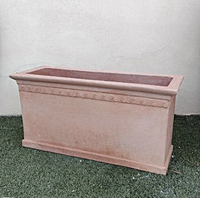 Vaso rettangolare "Tirol" per fiori e piante da giardino / 40 cm / Terracotta | Leroy Merlin