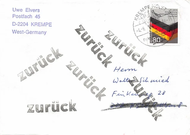 683469) Bund Postkriegbeleg mit Nr.1285 40 Jahre Eingliedrung Heimatvertriebene