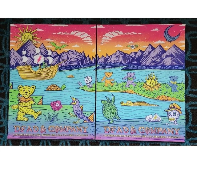 DEAD AND COMPANY Poster SET 2023 July 78 XX/730 Micah Hughes