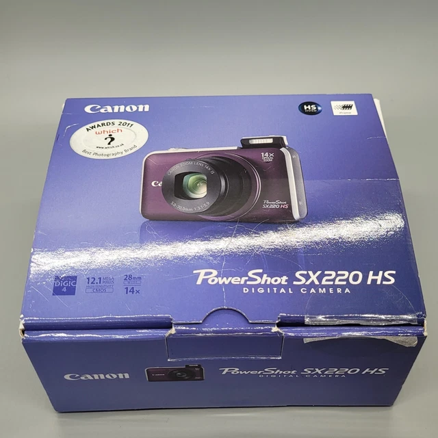 Canon PowerShot SX220 HS 12,1 megapixel fotocamera digitale compatta viola testata 24