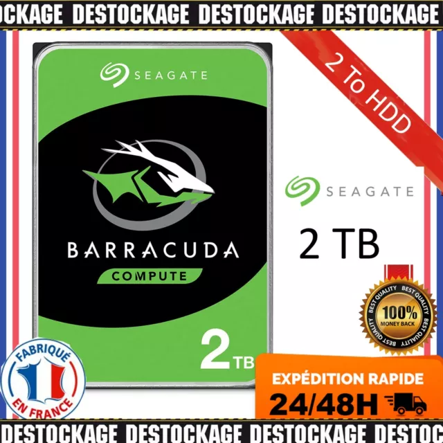 SEAGATE BARRACUDA 2 To SATA III 3.5 Disque Dur 7200 tr/min 256 Mo cache  ST2000D EUR 62,95 - PicClick FR