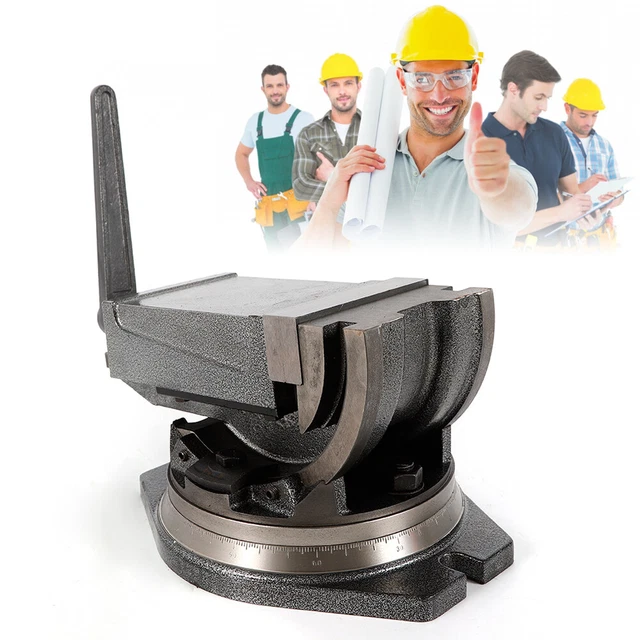 Precision 5" Tilting Angle Vise Benchtop 90º Tilting Milling Visew/swivel Base