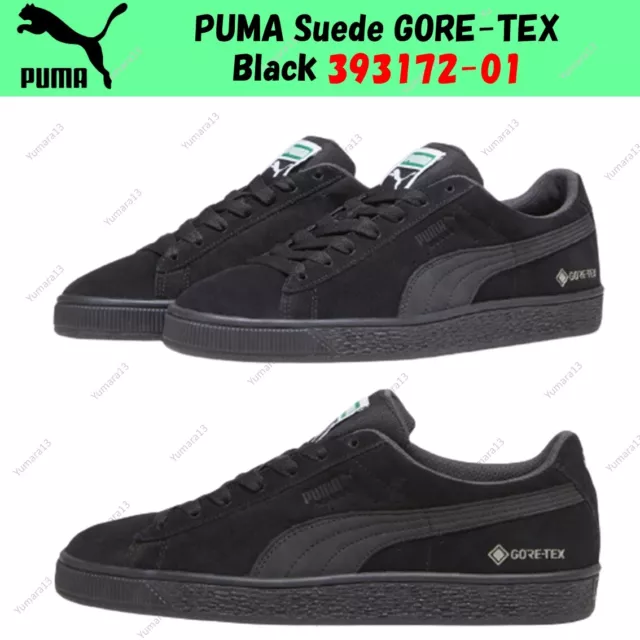 PUMA Suede GORE-TEX Black 393172-01 Size US Men's 4-14 New