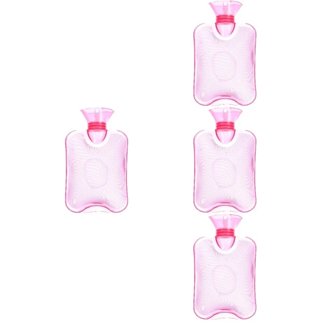 4 Pieces Hot Water Bag Hand Warmer High Density Pvc Child Belly Cute Bottle