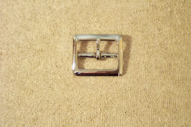 Belt Buckle Center Bar Nickel Plated Solid Brass 1-3/4" Old New Stock