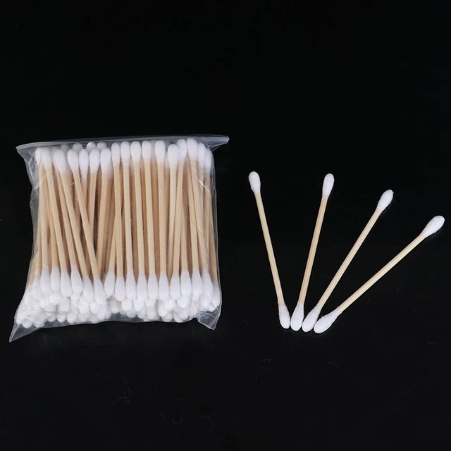 100Pcs Double Head Disposable Makeup Cotton Swab Cotton Buds Daily Cleaning T-wf 9