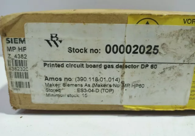 Siemens MP HP60 Placa de Circuito Impreso Gas Detector Dp 60 MPHP60 438 232/B 3