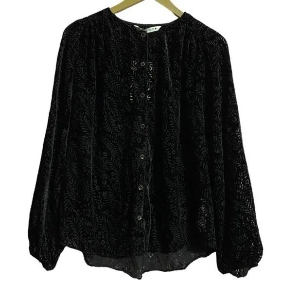 ZARA BLACK VELVET Embroidered Sequin & Bead Embellished Jacket