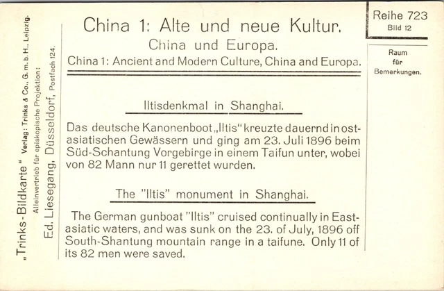 (12) Postcard Set RPPC Old & New Culture China Trinks-Bildkarte Set #723 24